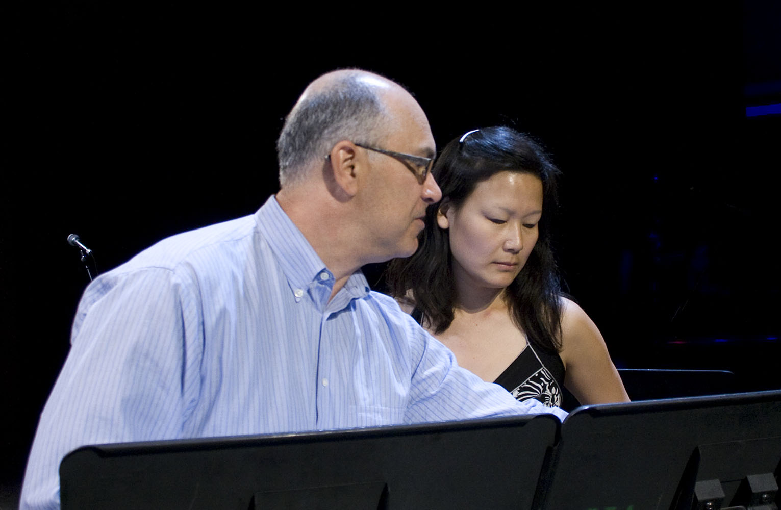 Composer David Felder Discussing His Piece Another Face With Violinist Lina Bahn  1